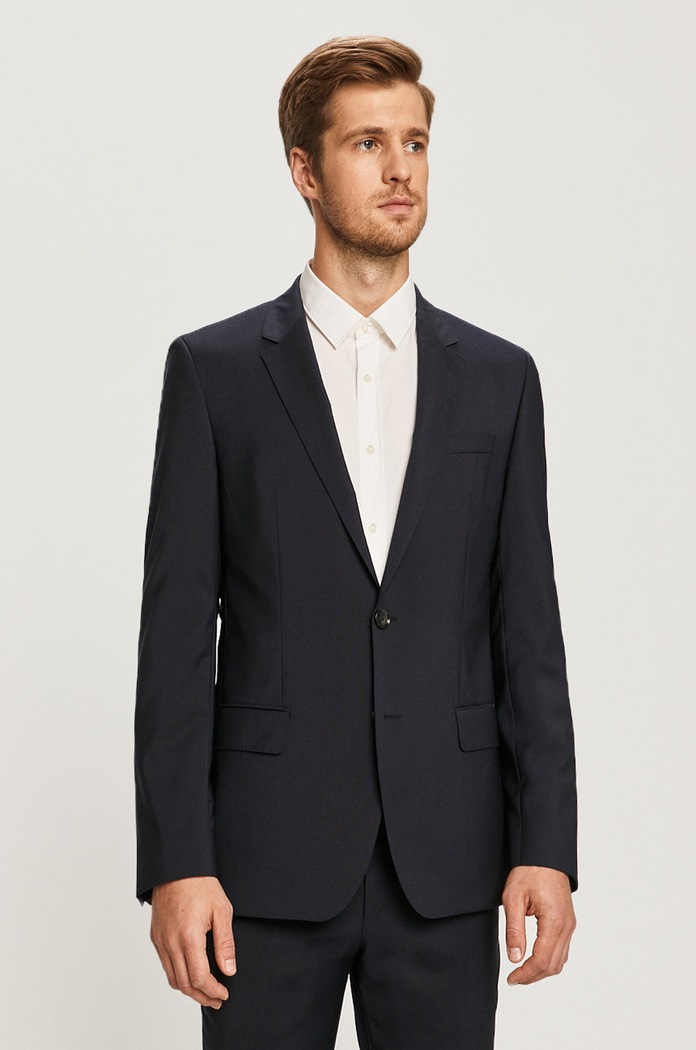 HUGO - Marynarka Slim Fit 50379442.NOS wełna granatowy 50379442.NOS