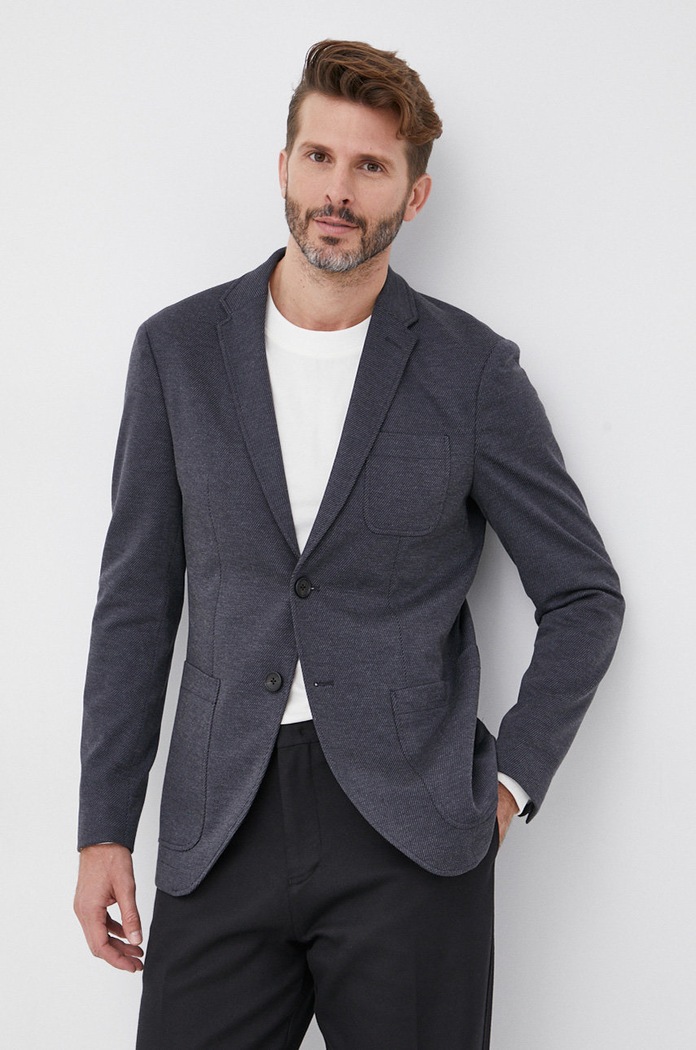 Sako Selected Homme slim šedá 16079749.DarkSapphi