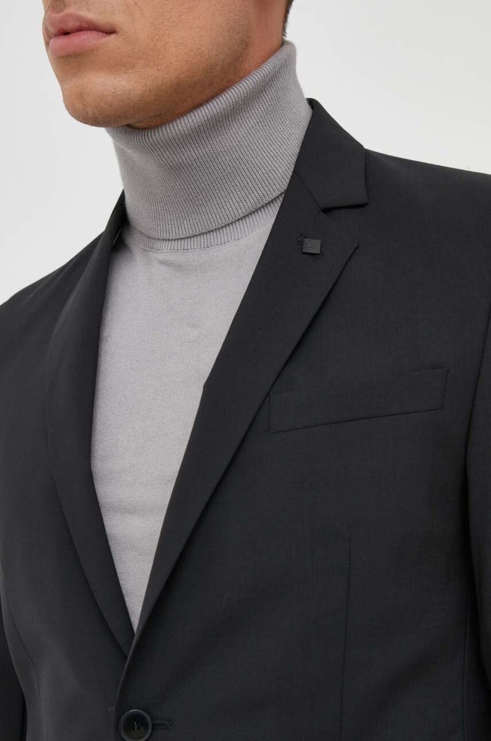Karl Lagerfeld marynarka wełniana 500099.155200 czarny