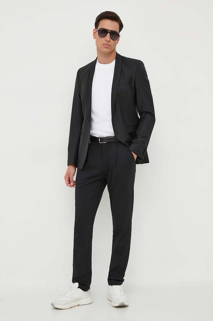 Vlnená bunda Karl Lagerfeld 500096.155225 čierna AA00