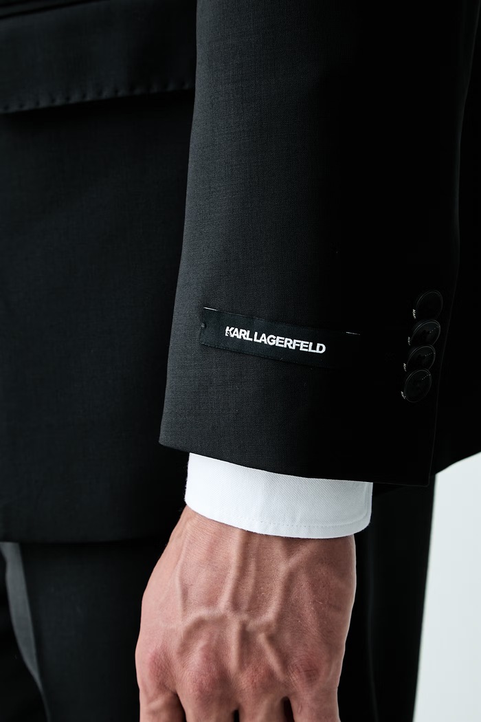 Karl Lagerfeld Jednořadé sako pánské s příměsí vlny 500090.155601