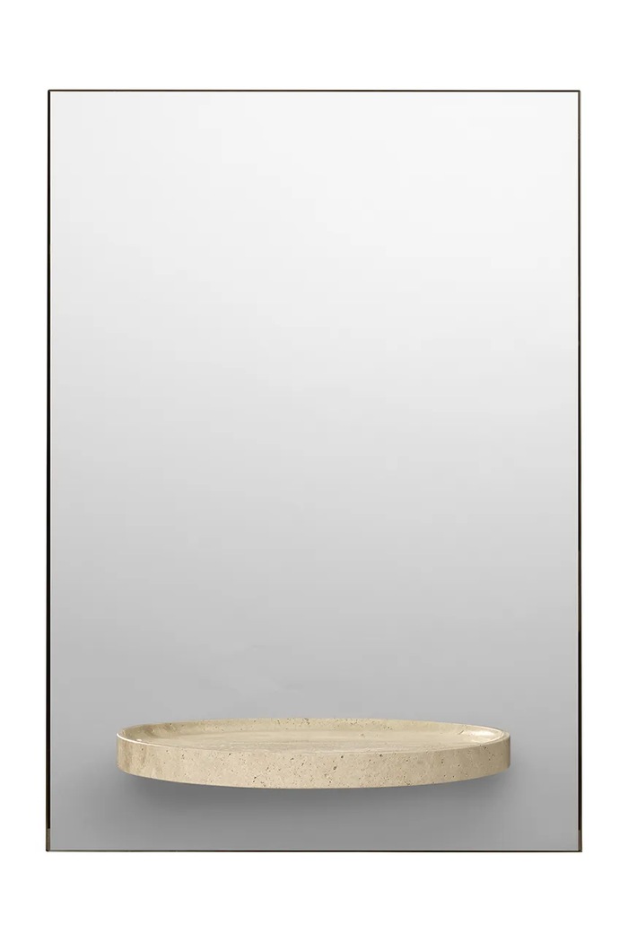 Stensko ogledalo s polico ferm LIVING Symmetry Mirror bež 1104271110