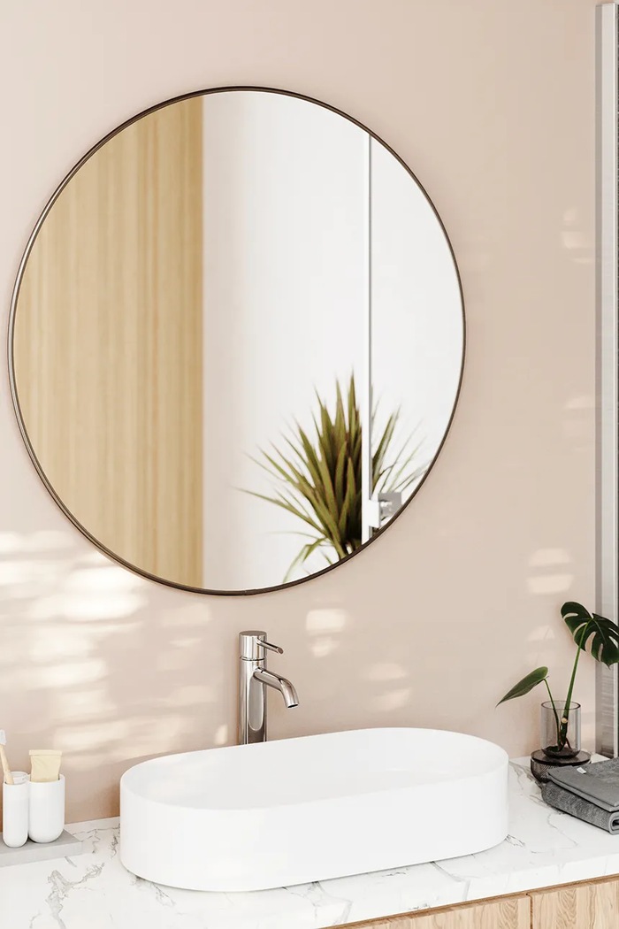Stensko ogledalo Umbra Hubba Wall Mirror 1012715.378 črna