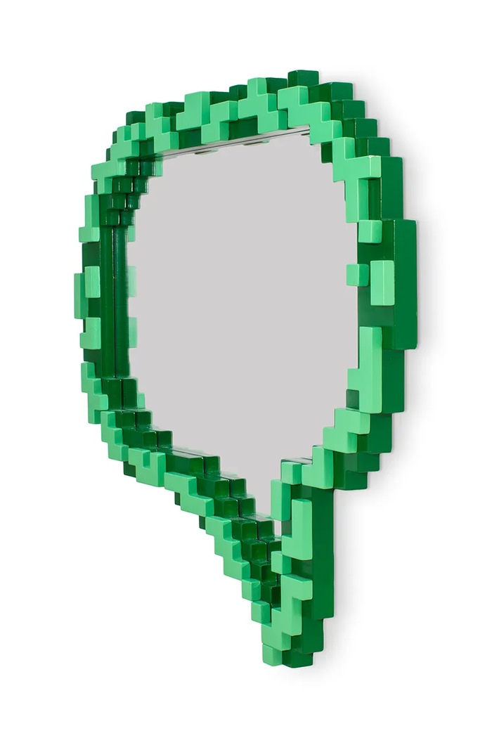 Seletti lustro ścienne Pixel 62 x 70 x 3,8 cm 17058 zielony AA00