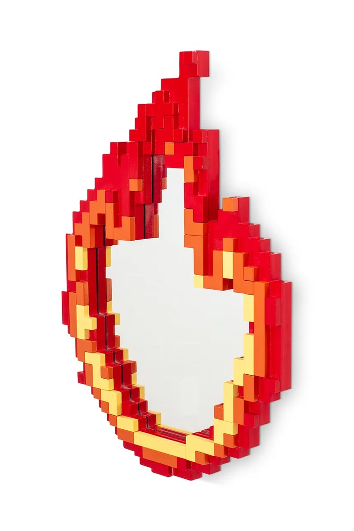 Seletti lustro ścienne Pixel 68 x 48,2 x 3,8 cm 17056 czerwony AA00