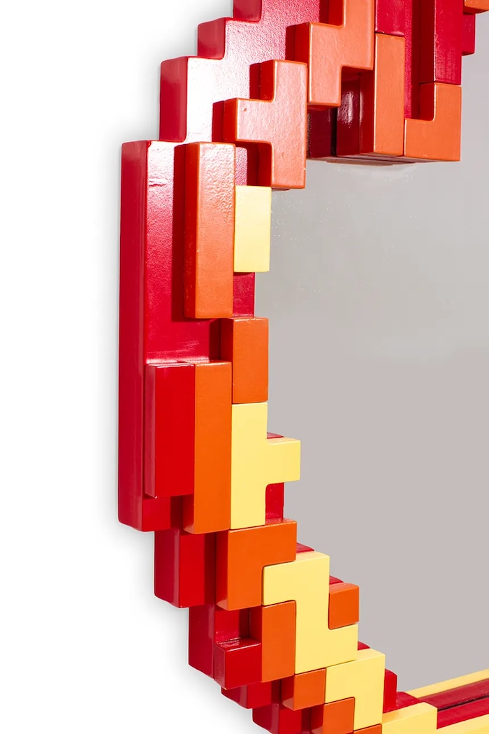 Seletti lustro ścienne Pixel 68 x 48,2 x 3,8 cm 17056 czerwony