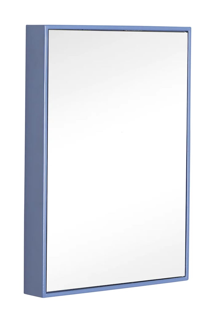 Hübsch oglinda de perete Shine 21 x 4 x 30 cm albastru 021504