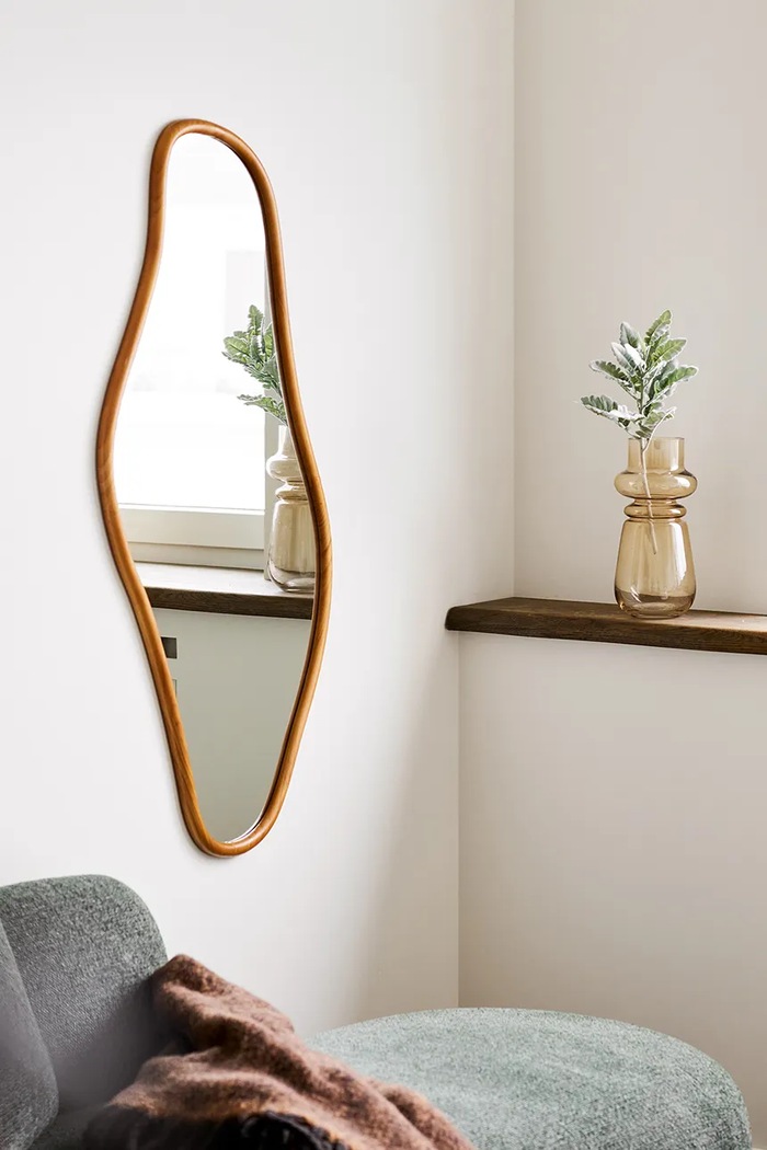 House Nordic Зеркало настенное деревянное 2 x 60 x 120 cm 4001722 коричневый AA00
