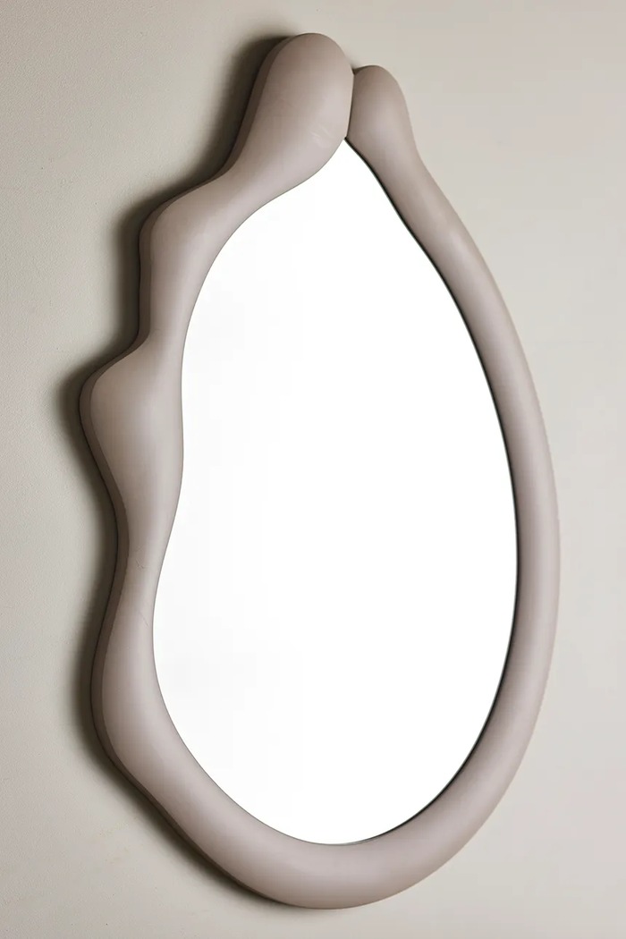 Salon i sypialnia Bloomingville lustro ścienne z żelaza 60 x 94 x 3,5 cm 82069596 brązowy