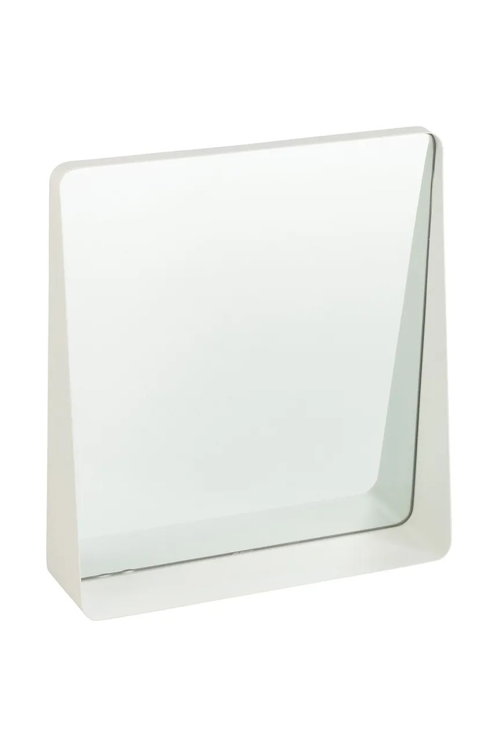 J-Line lustro ścienne z metalu 38 x 9 x 41 cm biały 46254
