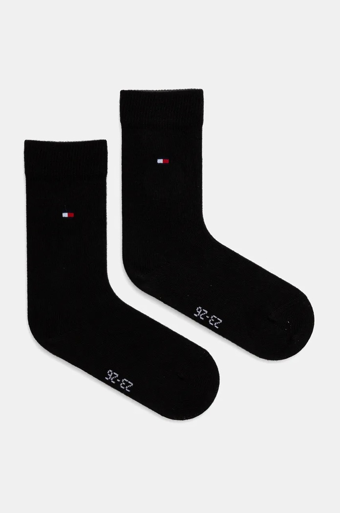 Detské ponožky Tommy Hilfiger (2-pak) dlhé ponožky čierna 391334