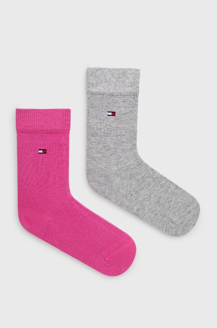 Dětské ponožky Tommy Hilfiger (2-pak) dlouhé ponožky růžová 391334