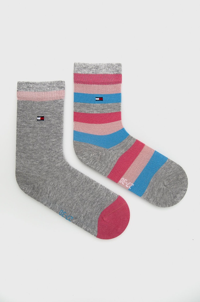 Dětské ponožky Tommy Hilfiger dlouhé ponožky šedá 354009001
