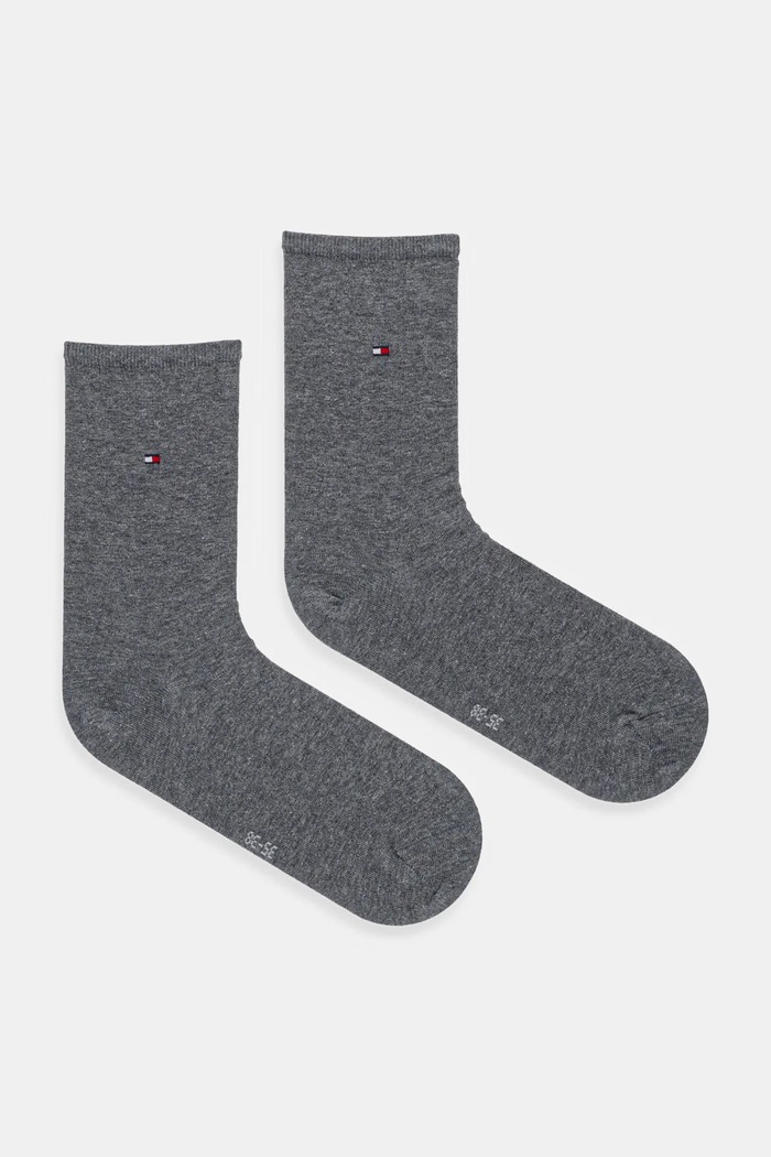 Dámské ponožky Tommy Hilfiger Sportswear vel. 35-38 (2-pack) dlouhé ponožky šedá 371221