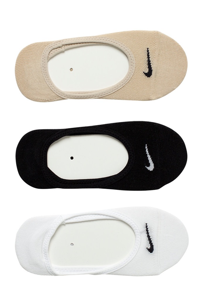 Nike - Stopki (3-pack) skarpetki krótkie beżowy SX4863