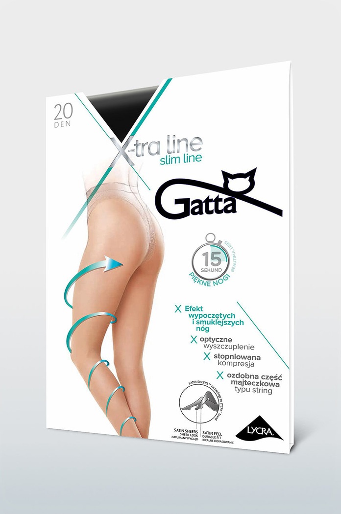 Gatta - Pančuchové nohavice SLIM LINE 20 DEN čierna SLIM.LINE.20.DEN