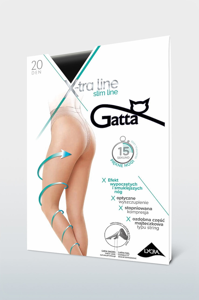 Gatta - Pančuchové nohavice SLIM LINE 20 DEN čierna SLIM.LINE.20.DEN