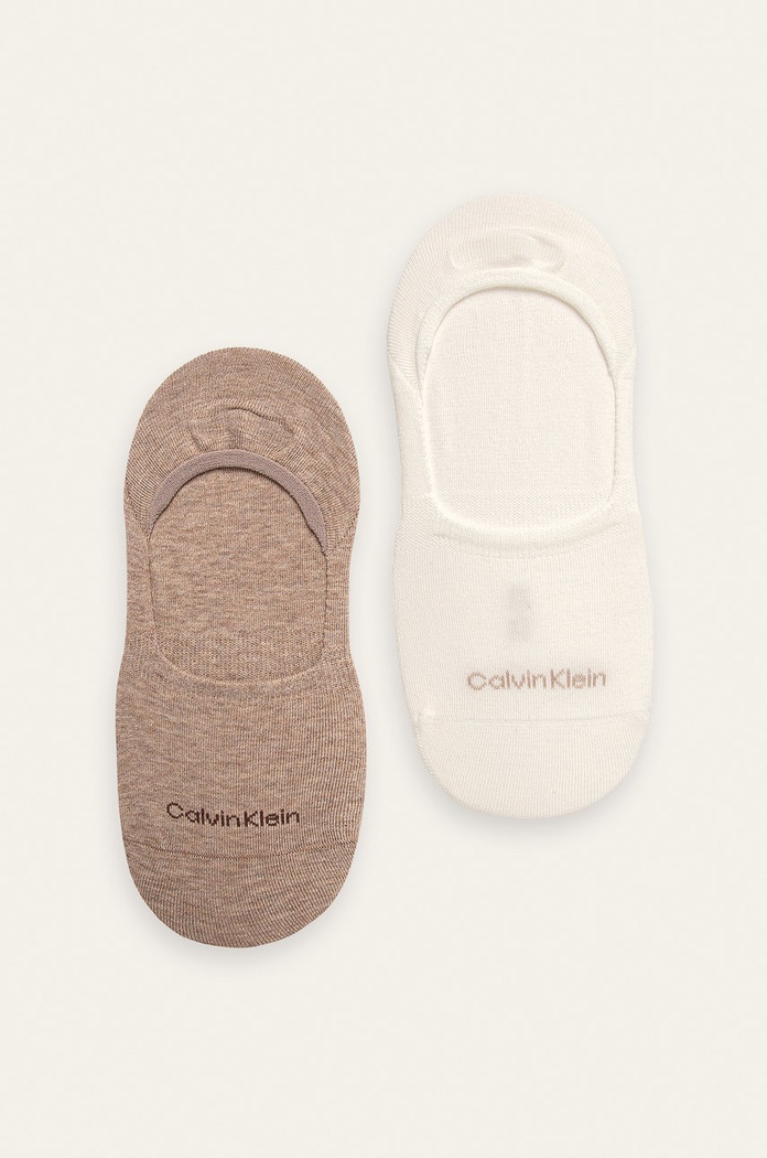Calvin Klein - Kotníkové ponožky (2-pack) krátké ponožky hnědá 100001902.NOS