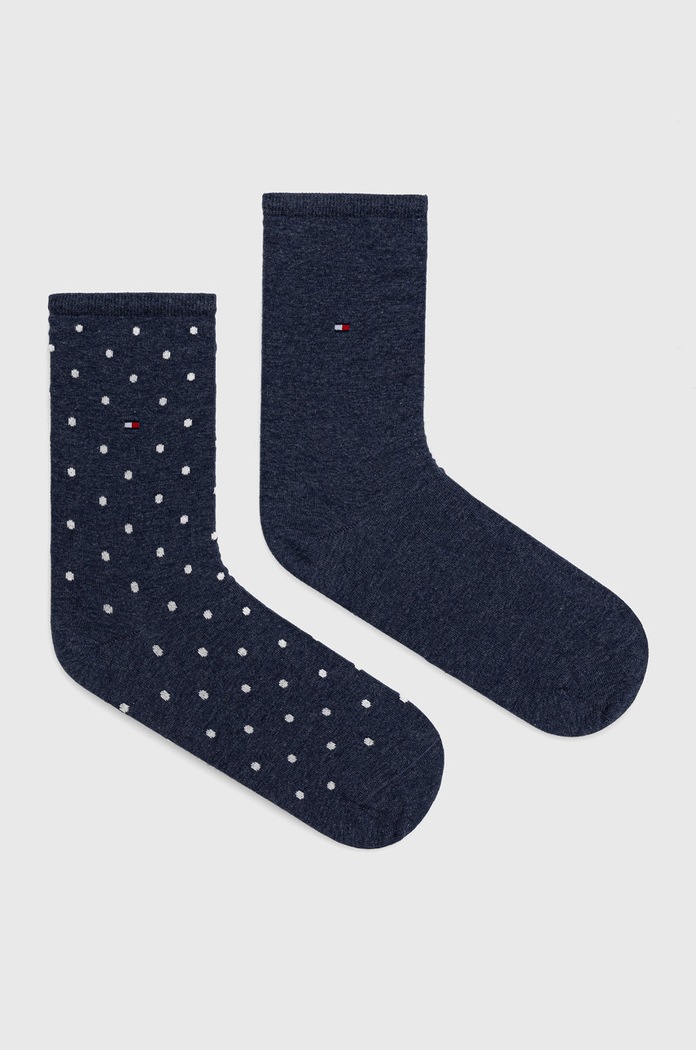 Tommy Hilfiger κάλτσες γυναικείες 2-pack ψηλές κάλτσες μπλε 100001493
