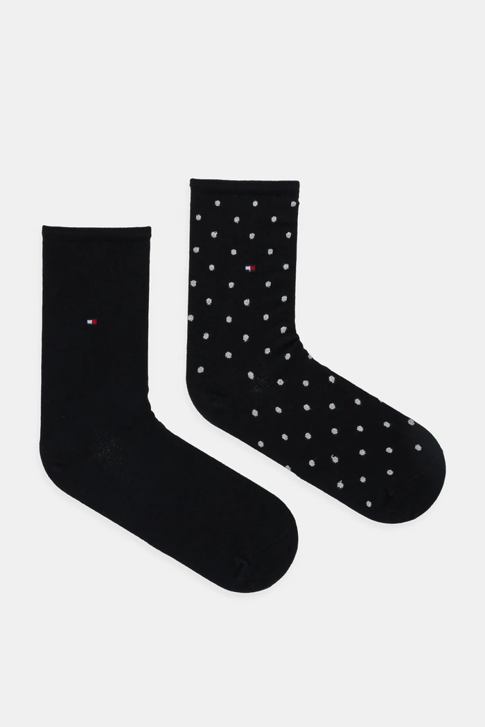 Tommy Hilfiger ponožky dámské 2-pack dlouhé ponožky černá 100001493