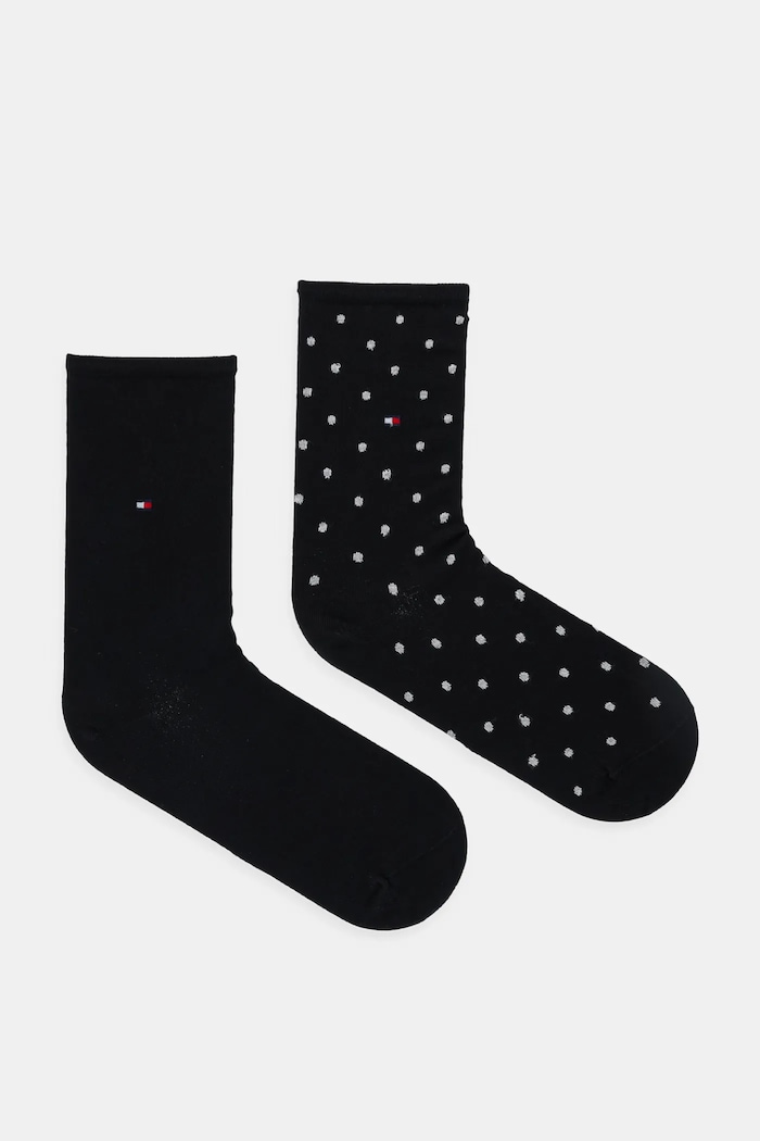 Tommy Hilfiger ponožky dámské 2-pack dlouhé ponožky černá 100001493