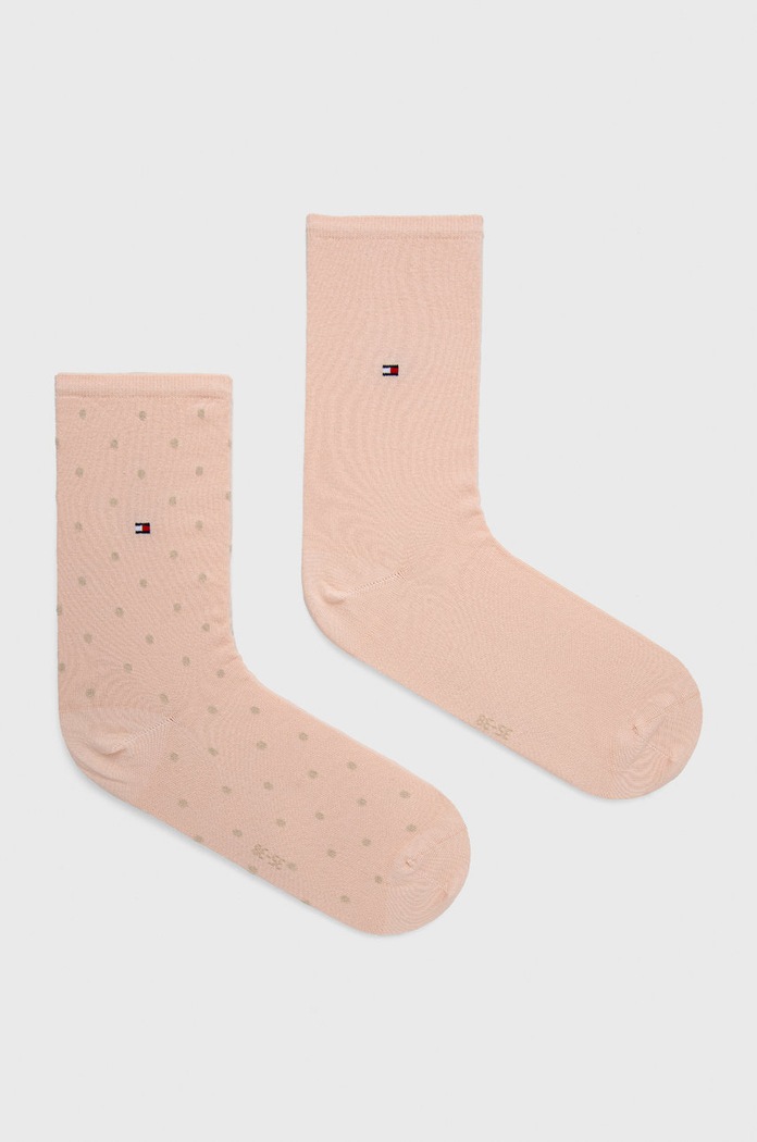 Tommy Hilfiger ponožky dámské 2-pack dlouhé ponožky růžová 100001493