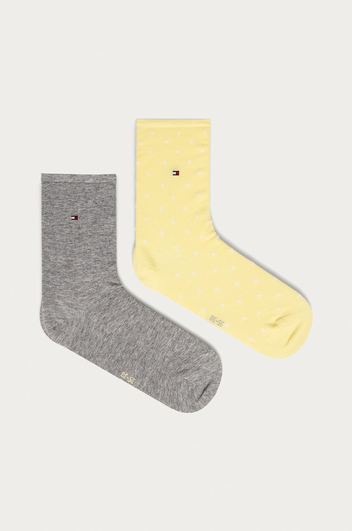Tommy Hilfiger čarape za žene 2-pack visoke čarape zlatna 100001493