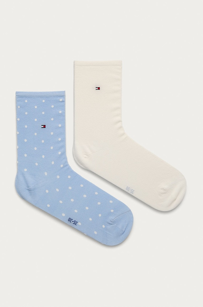 Tommy Hilfiger ponožky dámske 2-pak dlhé ponožky modrá 100001493