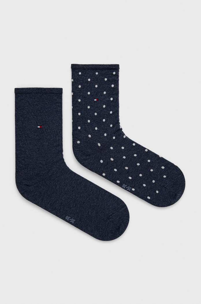 Tommy Hilfiger șosete pentru femei pachet de 2 sosete lungi bleumarin 100001493