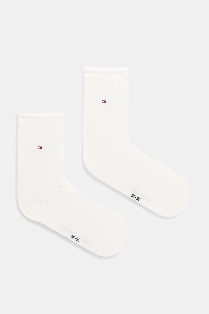 Tommy Hilfiger κάλτσες γυναικείες 2-pack ψηλές κάλτσες μπεζ 100001494