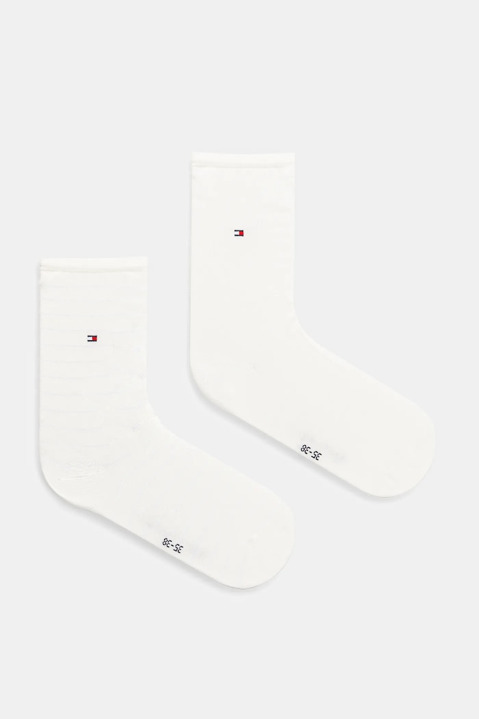 Tommy Hilfiger κάλτσες γυναικείες 2-pack ψηλές κάλτσες μπεζ 100001494