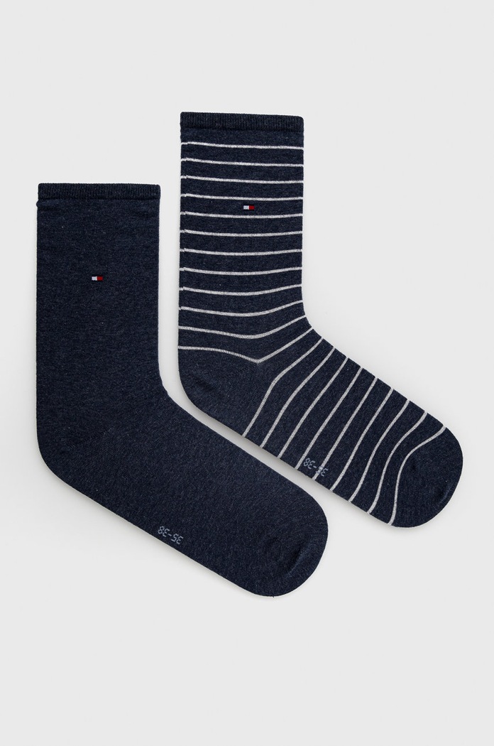Tommy Hilfiger чорапи дамски 2 броя изчистен син 100001494