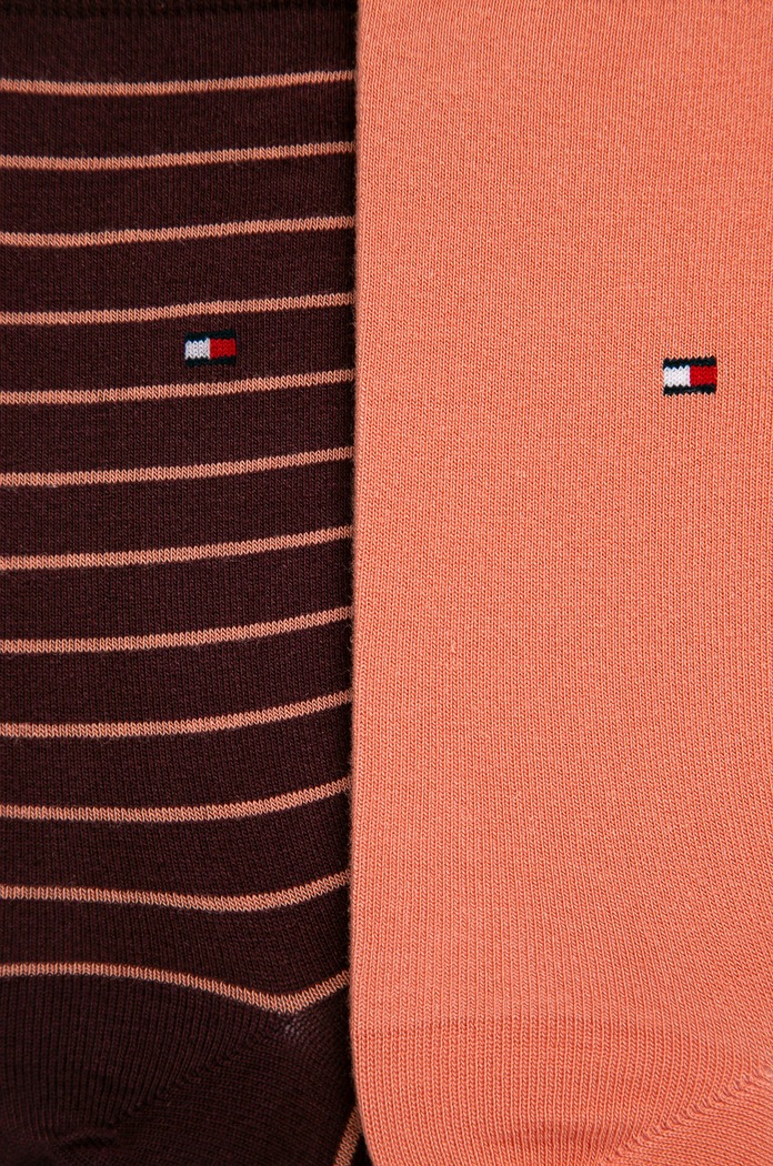 Tommy Hilfiger skarpety damskie 2-pack 100001494 pomarańczowy AA00