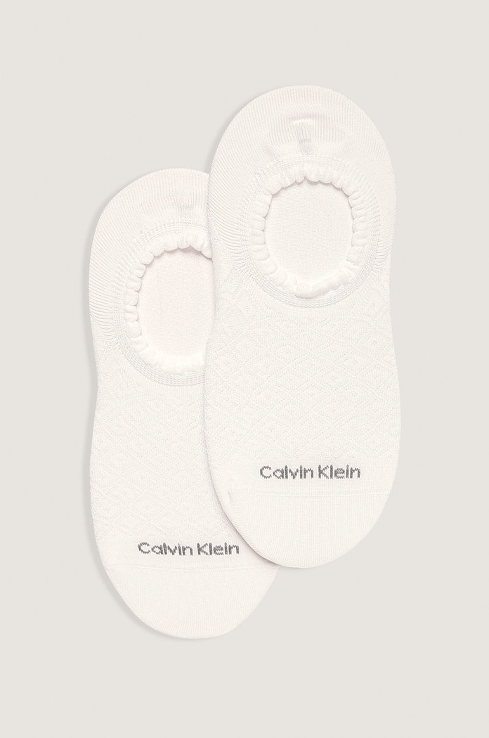 Calvin Klein - Kotníkové ponožky (2-pack) krátké ponožky bílá 100001799.NOS
