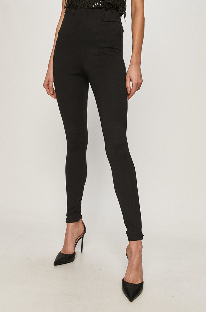 Vila - Legginsy z elastanem czarny 14059504