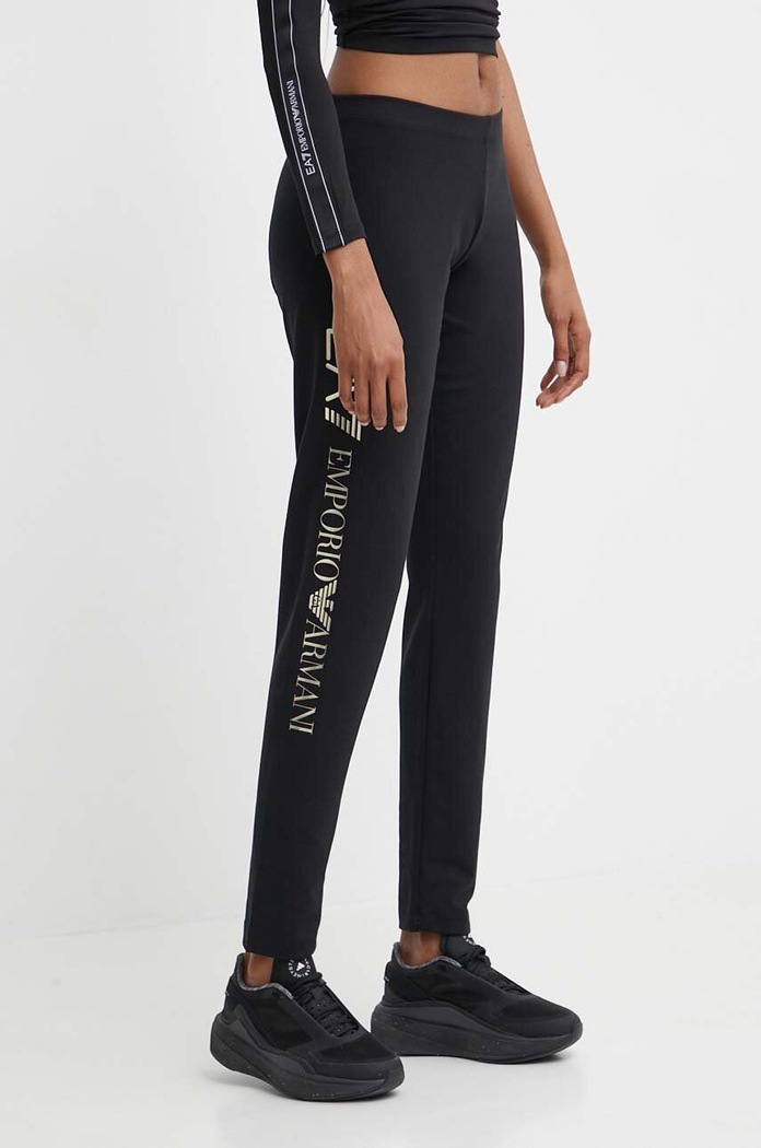 EA7 Emporio Armani spodnie z elastanem czarny 8NTP63.TJ01Z