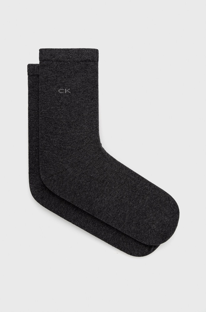 Ponožky Calvin Klein (2-pack) dlouhé ponožky šedá 701218769.NOS