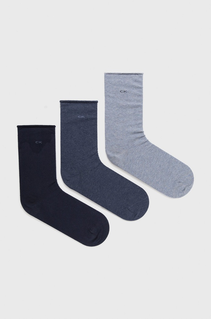 Ponožky Calvin Klein (3-pack) dlouhé ponožky modrá 701218770.NOS