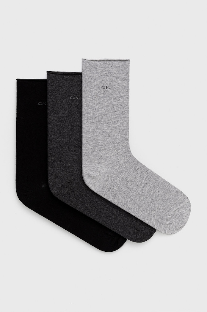 Calvin Klein sosete (3-pack) sosete lungi gri 701218770.NOS