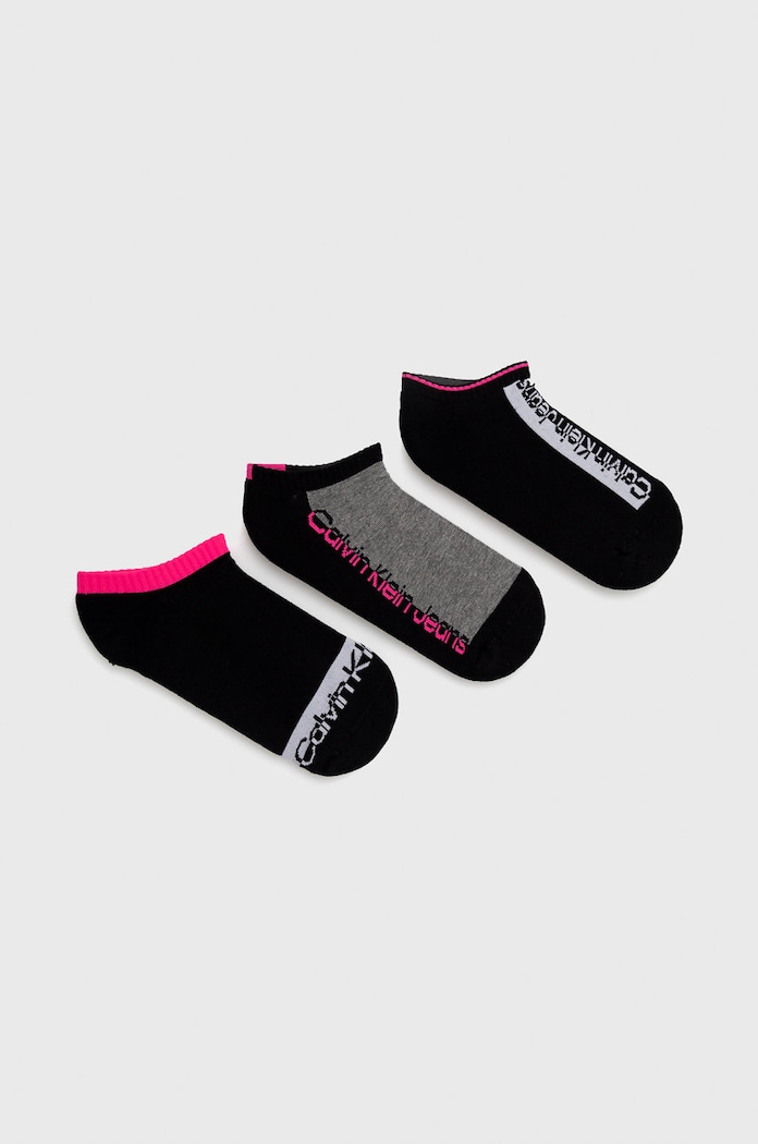 Calvin Klein skarpetki (3-pack) skarpetki krótkie czarny 701218753.NOS