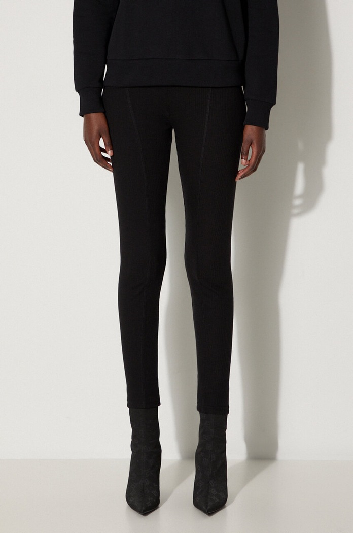 Alpha Industries legginsy bawełniane gładkie czarny 136050.03
