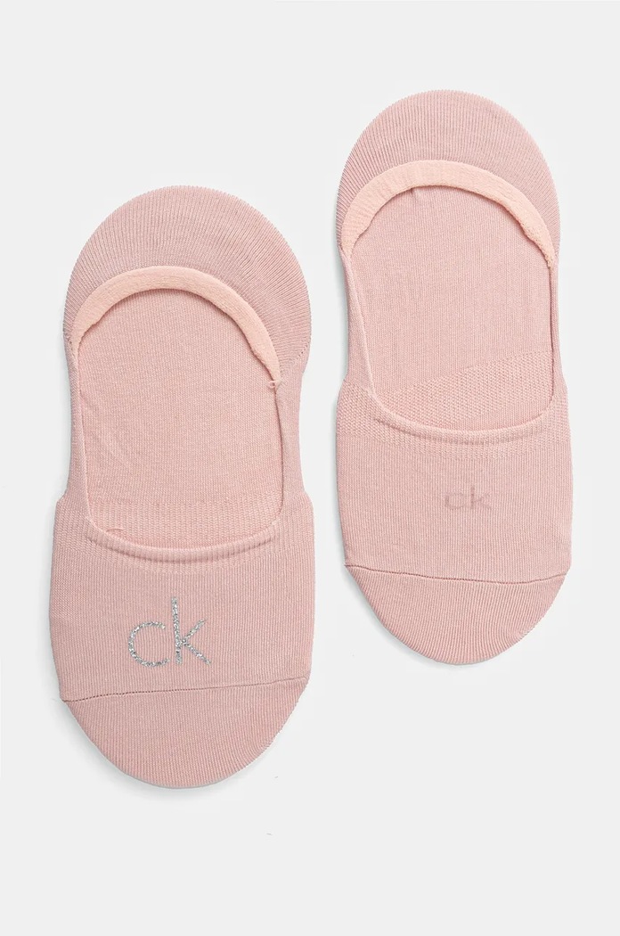 Čarape Calvin Klein 2-pack niske čarape roza 701228800.NOS
