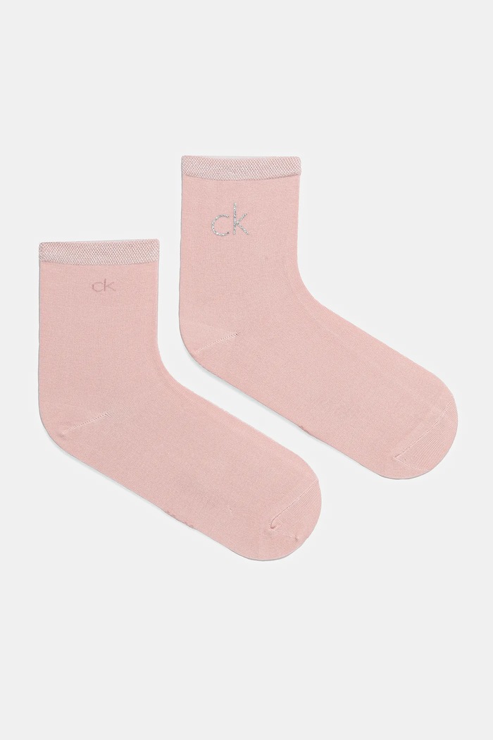 Κάλτσες Calvin Klein 2-pack ψηλές κάλτσες ροζ 701229680.NOS