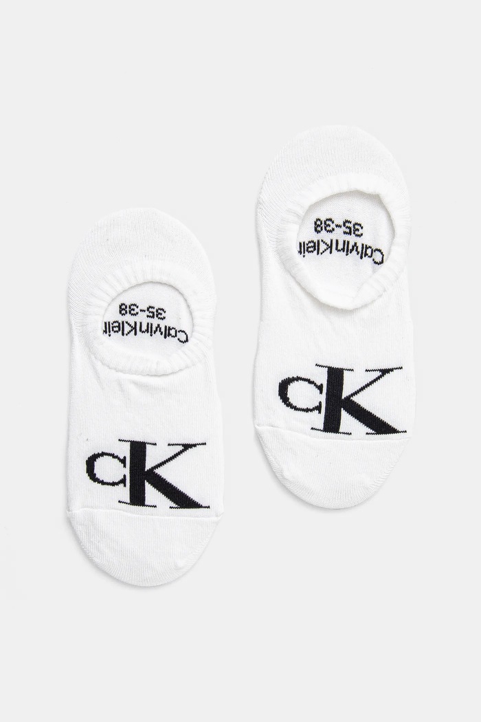 Calvin Klein Jeans șosete pentru femei cu bumbac pachet de 2 sosete scurte alb 701228817.NOS