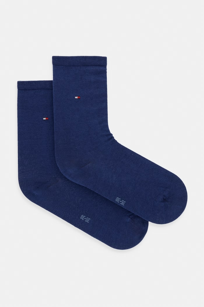 Tommy Hilfiger ponožky dámske s prímesou hodvábu tmavomodrá 701228796.NOS