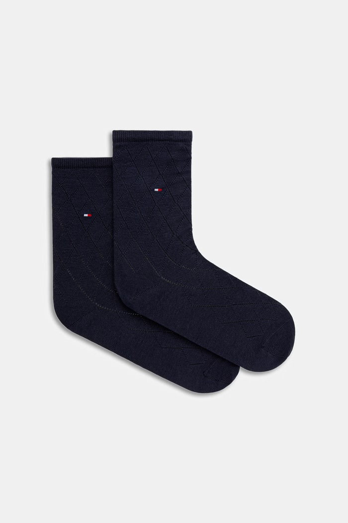 Ponožky Tommy Hilfiger dlouhé ponožky námořnická modř 701228933.NOS