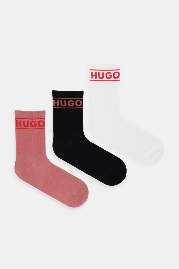Κάλτσες HUGO 3-pack Kenno ψηλές κάλτσες λευκό 50517669