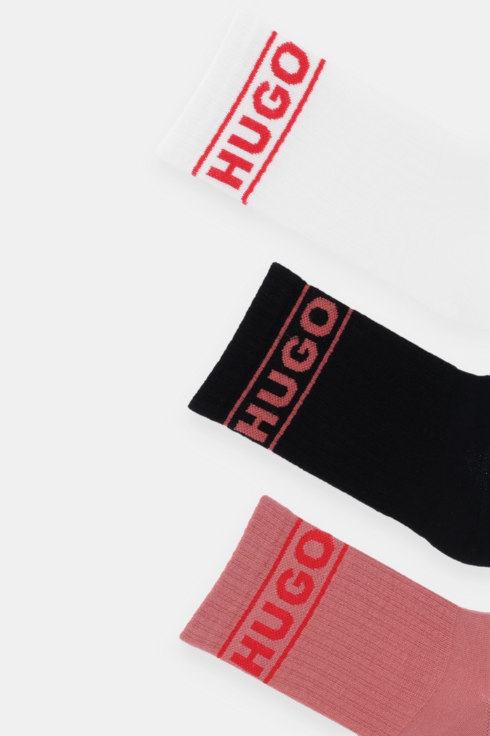 Κάλτσες HUGO 3-pack Kenno 50517669 λευκό AW25
