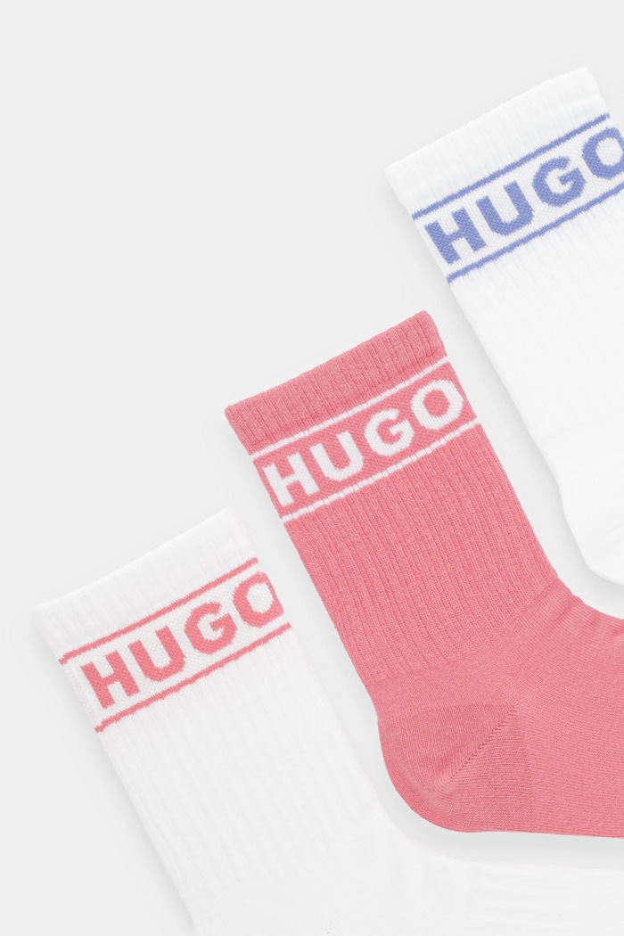 HUGO Șosete 3-pack 3P QSRIB SPORTY CC W 50517669 alb SS26