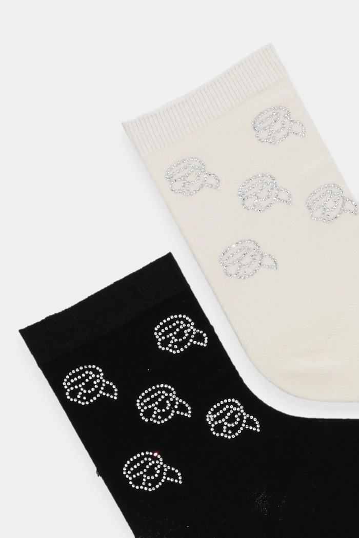 Nogavice Karl Lagerfeld 2-pack A1W47103 črna AA00